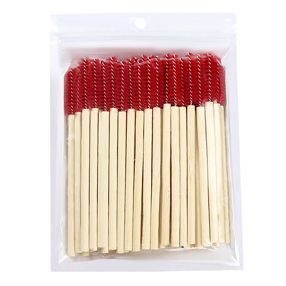 Eyelash Extension Options - 50Pcs Bamboo Handle Eyelash Brush Mascara