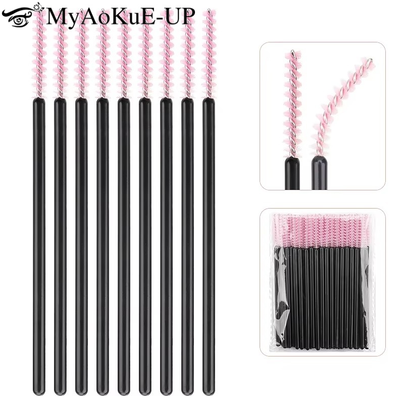 Eyelash Extension Options - 50Pcs Disposable Eyelash Makeup Brush Crystal