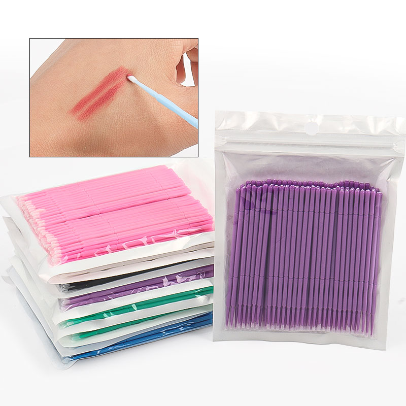 Eyelash Extension Options - 100PCS/Bag Bamboo Eyelash Extension Cleaning Swabs