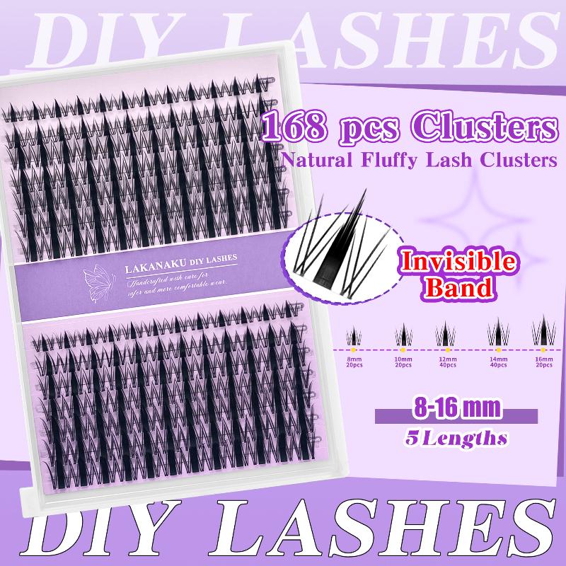 Eyelash Extension Options - Natural Eyelashes Lashes Cluster Individual Fluffy