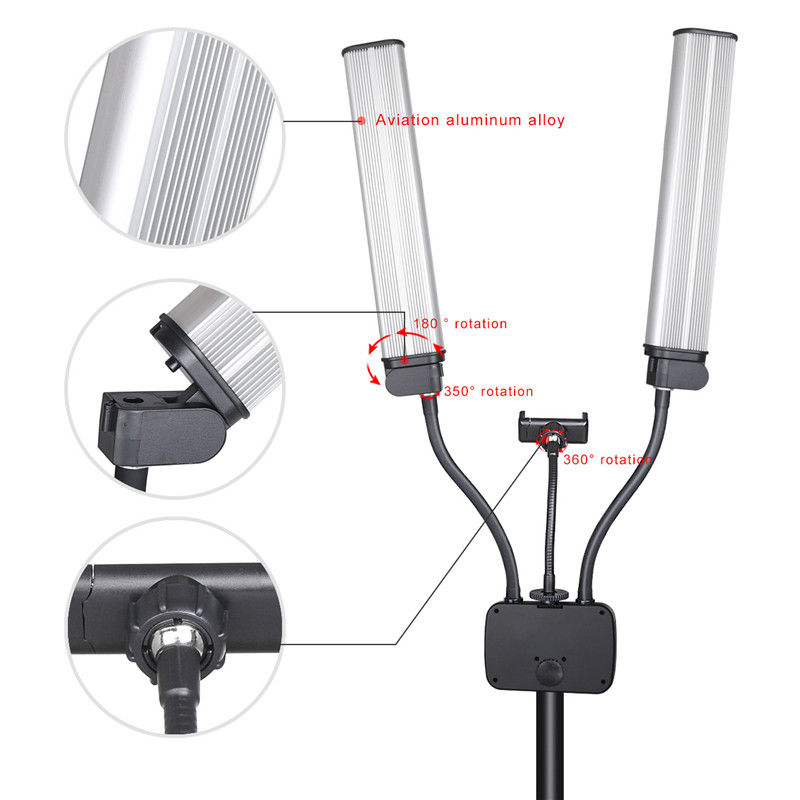 45W Flexible Double Arms LED F - огляд і ціна Video Eyelash Extension