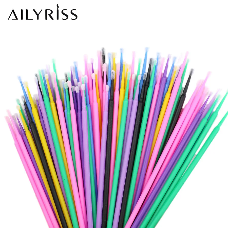100PCS/Lot Disposable Eyelash  - огляд і ціна Micro Brush Applicator