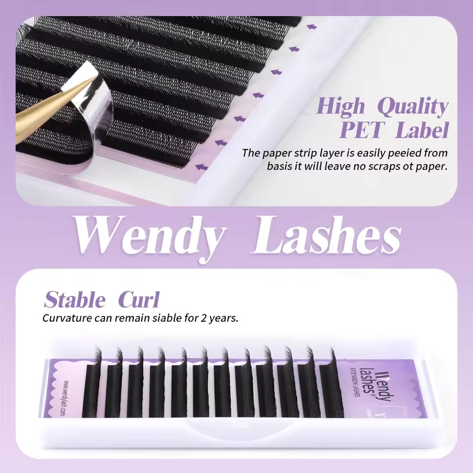 WENDY 2D YY Shape C/D Curl Eya - огляд і ціна Lash Fan Volume