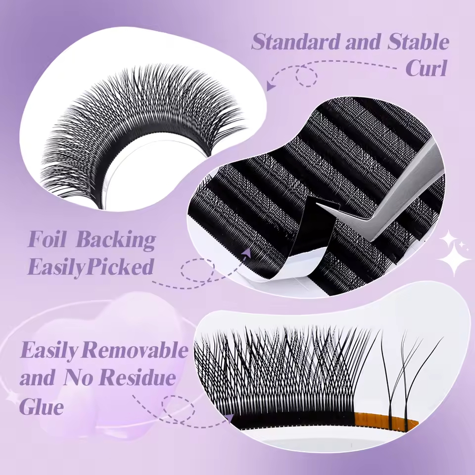 WENDY 2D YY Shape C/D Curl Eya - огляд і ціна Lash Fan Volume