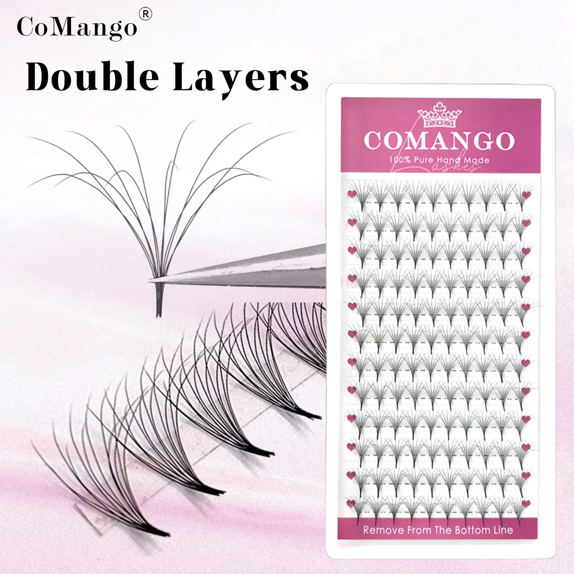 CoMango Double-Layer Fluffy Pr - огляд і ціна Eyelash Extension Mega Volume