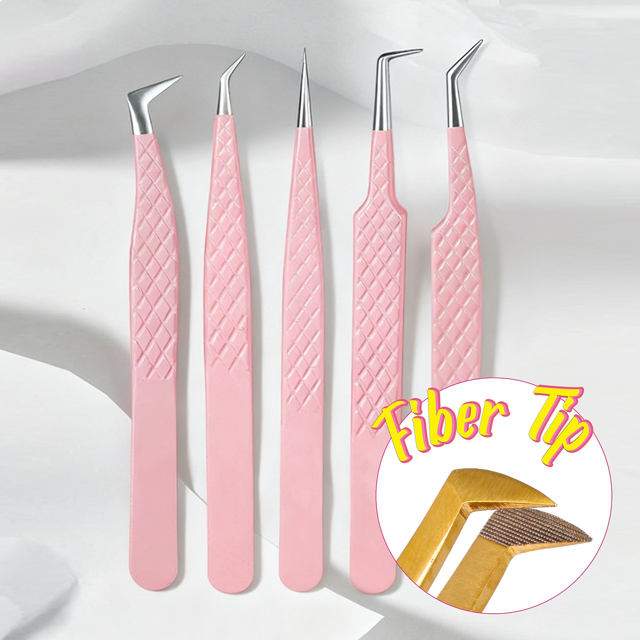 Fiber Tip Lash Tweezers Matte  - огляд і ціна Eyelash Extension Mega Volume