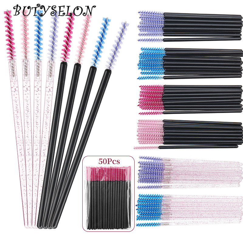 50pcs Disposable Eyelash Brush - огляд і ціна Micro Brush Applicator