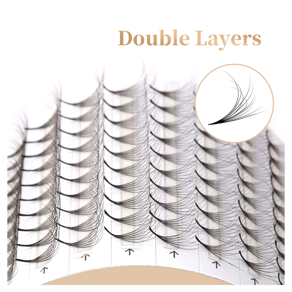AGUUD Double Layer Pointy Base - огляд і ціна Eyelash Extension Mega Volume