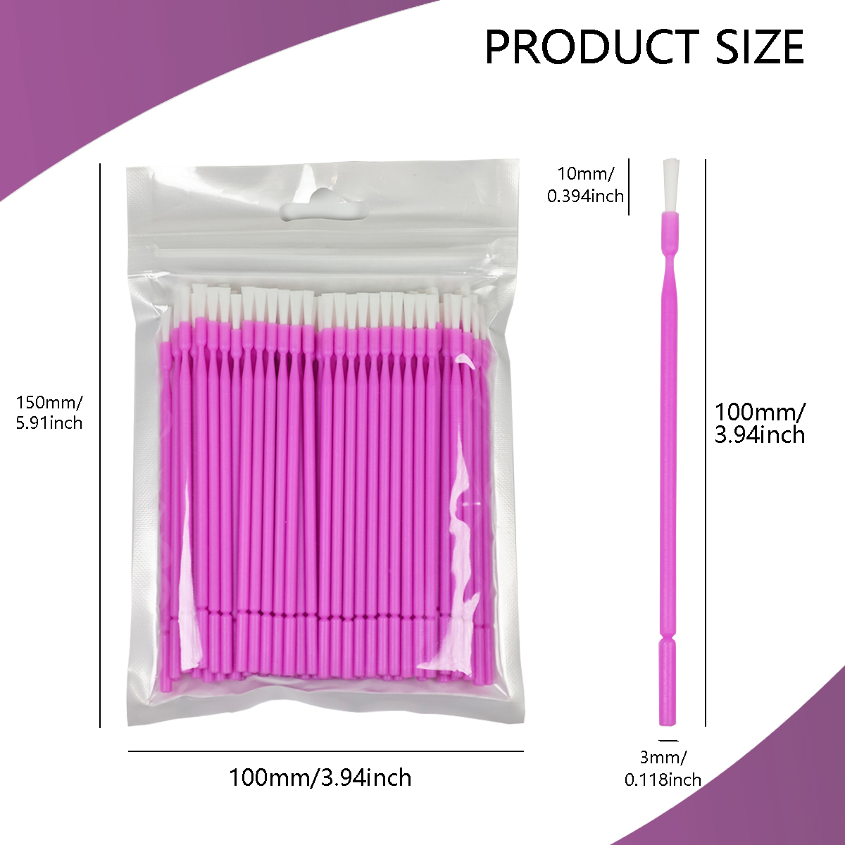 100Pcs Dental Disposable Micro - огляд і ціна Micro Brush Applicator
