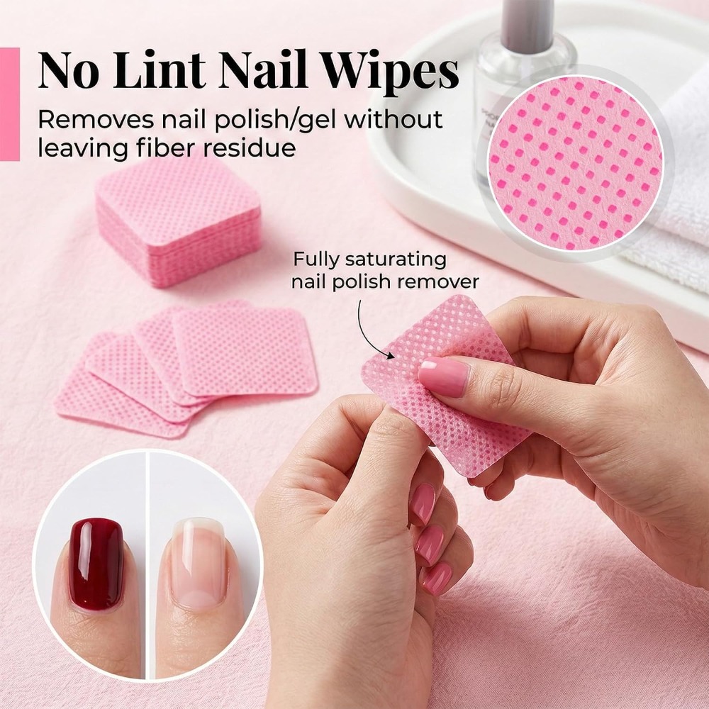 Lint Free Nail Wipes for Gel P - огляд і ціна Eyelash Extension Glue Remover