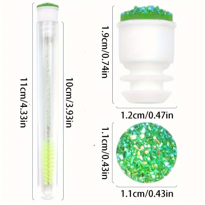 10pcs Eyelash Brush With Dust- - огляд і ціна Micro Brush Applicator